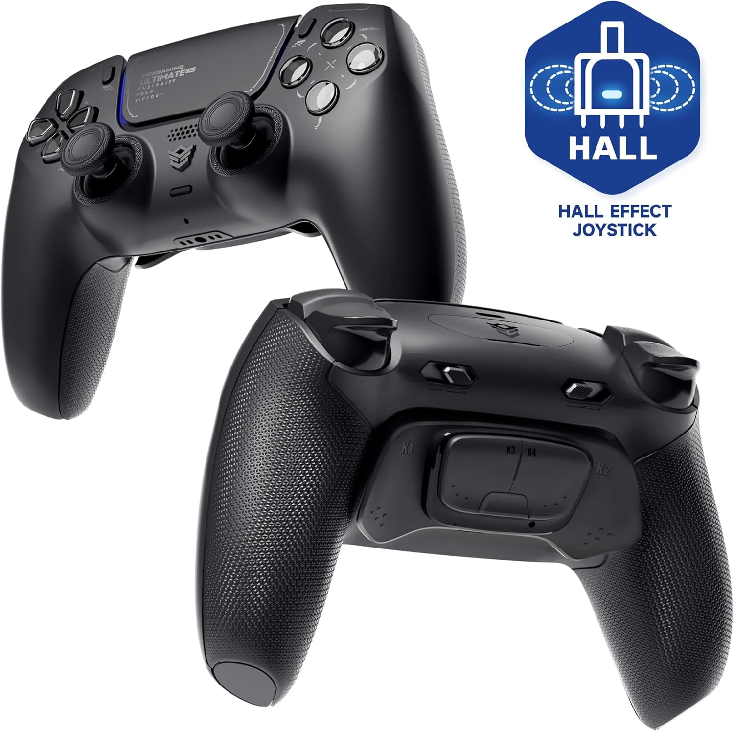 HEXGAMING ULTIMATE PRO Gaming Controller Compatible with ps5/PC/Mobile - 4 Back Buttons, 6 Custom Profiles, Adjustable Triggers, 8 Swappable Thumbsticks - Hall Effect Chaos Black - Image 9